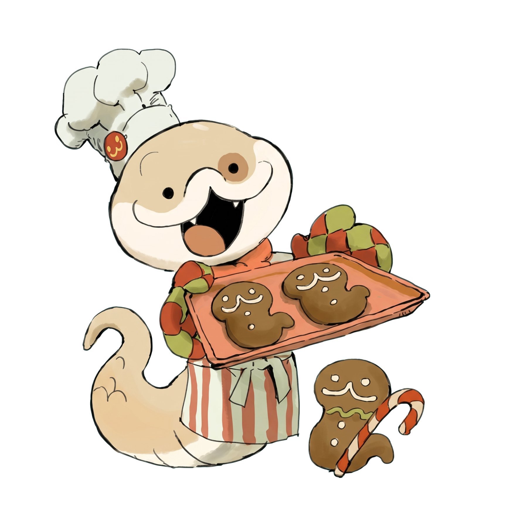 Snakecat chef with cookies