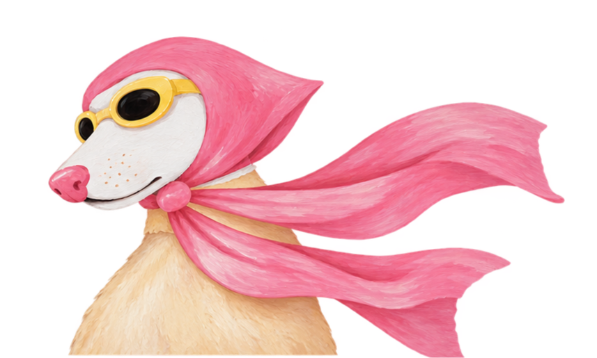 LULU wearing vintage yellow sunglasses, her pink headscarf flowing in the breeze